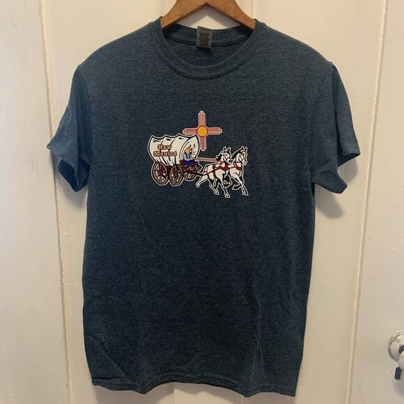 New Mexico souvenir tee t shirt w covered wagon cartoon graphic. Sz s in EUC - Picture 5 of 5